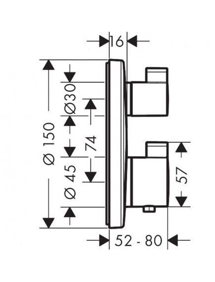 Купить HG Ecostat S, нар/часть 15758, терм/зап/перекл/вент, цвет - 670 (15758670) по цене 114071.12 руб., в Санкт-Петебруге в интернет магазине 100-Систем, а также дургие товары HANSGROHE из раздела Смесители для встраиваемых систем и Комплектующие для встраиваемых систем