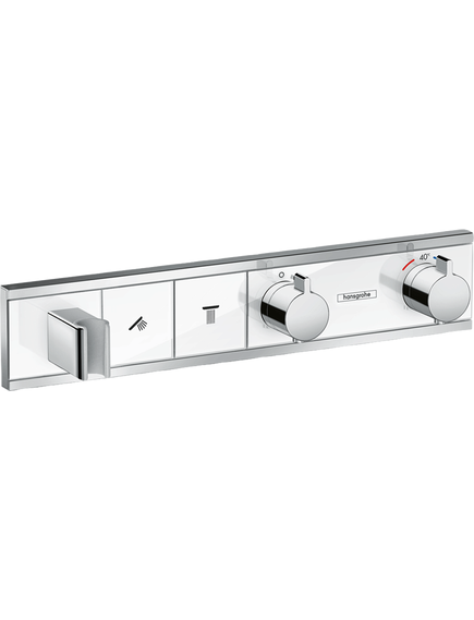 Купить HG RainSelect, термостат 15355, нар/часть, 2 потреб., хром/белый (15355400) по цене 236832.06 руб., в Санкт-Петебруге в интернет магазине 100-Систем, а также дургие товары HANSGROHE из раздела Смесители для встраиваемых систем и Комплектующие для встраиваемых систем