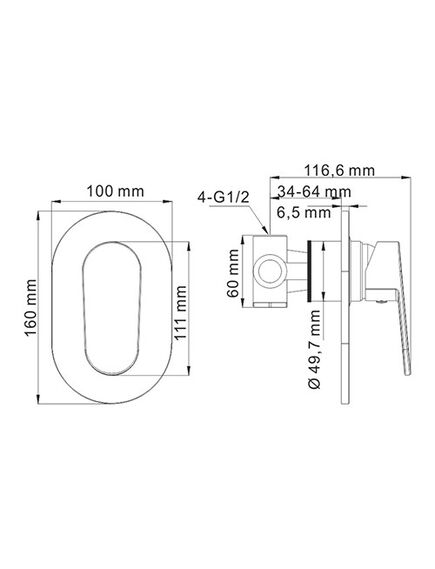 Купить Смеситель для душа WasserKRAFT Donau 5351 Хром (5351) по цене 10260 руб., в Санкт-Петебруге в интернет магазине 100-Систем, а также дургие товары WasserKRAFT из раздела Смесители для встраиваемых систем и Комплектующие для встраиваемых систем