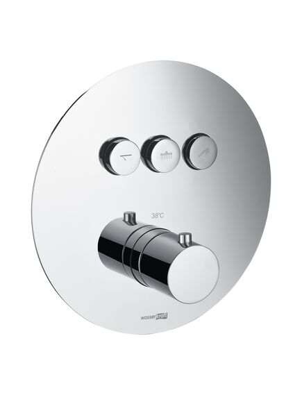 Купить Dinkel 5844 Thermo Смеситель для ванны и душа (5844) по цене 33006 руб., в Санкт-Петебруге в интернет магазине 100-Систем, а также дургие товары WasserKRAFT из раздела Смесители для встраиваемых систем и Комплектующие для встраиваемых систем