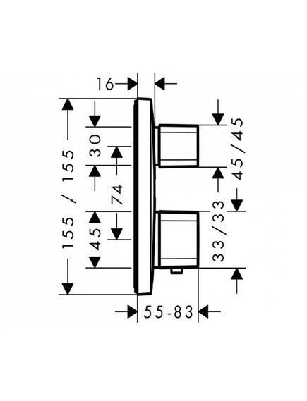 Купить HG Ecostat E, нар/часть 15707, терм/зап/вент, хр (15707000) по цене 60715.41 руб., в Санкт-Петебруге в интернет магазине 100-Систем, а также дургие товары HANSGROHE из раздела Смесители для встраиваемых систем и Комплектующие для встраиваемых систем