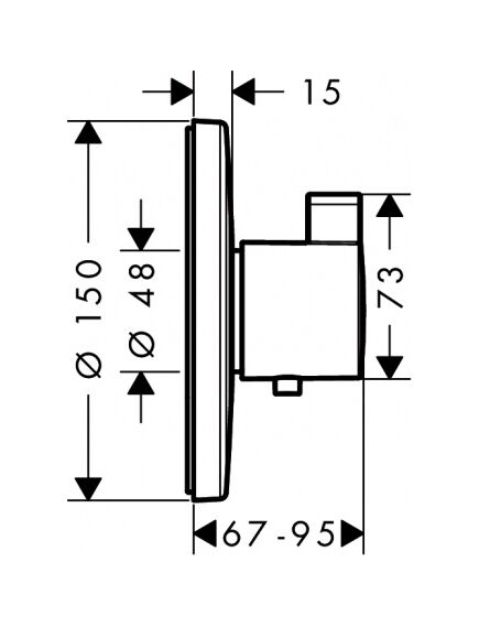 Купить HG Ecostat S Highflow, термостат15756, нар/часть, хр (15756000) по цене 72500.04 руб., в Санкт-Петебруге в интернет магазине 100-Систем, а также дургие товары HANSGROHE из раздела Смесители для встраиваемых систем и Комплектующие для встраиваемых систем