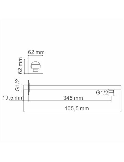 Купить A182 Верхний излив для душа (a182) по цене 10850 руб., в Санкт-Петебруге в интернет магазине 100-Систем, а также дургие товары WasserKRAFT из раздела Кронштейны для верхнего душа и Комплектующие для встраиваемых систем