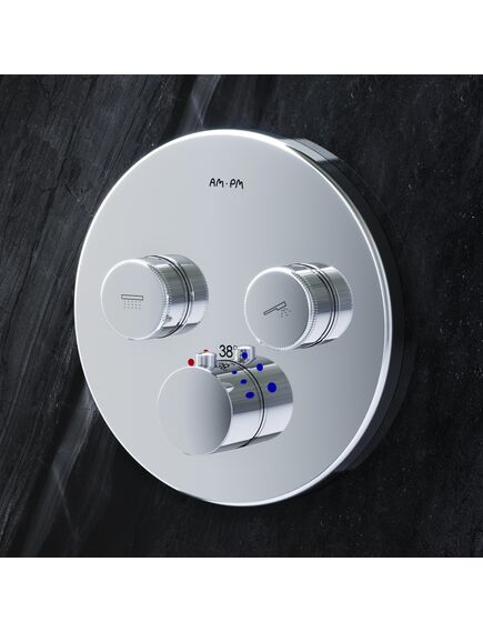 Купить F50A85700 Inspire V2.0, TouchReel смеситель для 2 потребителей с термостатом, монтируемый в стену, х (f50a85700) по цене 68790 руб., в Санкт-Петебруге в интернет магазине 100-Систем, а также дургие товары AM.PM из раздела Смесители для встраиваемых систем и Комплектующие для встраиваемых систем