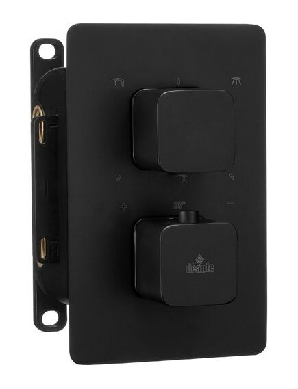 Купить BXY_NECT DEANTE Внешняя часть смесителя SQUOVAL,3 выхода,установка с THERMOSTATIC BOX BXY_X44T(черн) (bxy_nect) по цене 26295 руб., в Санкт-Петебруге в интернет магазине 100-Систем, а также дургие товары DEANTE из раздела Смесители для встраиваемых систем и Комплектующие для встраиваемых систем