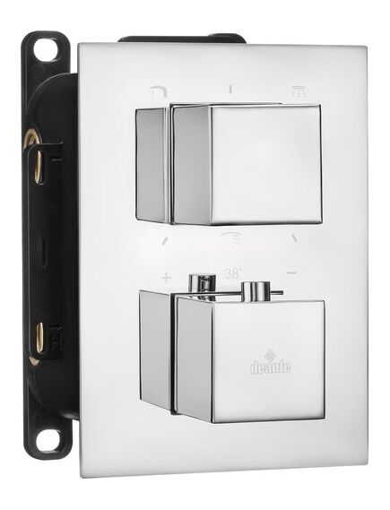 Купить BXY_0EAT DEANTE Внешняя часть смесителя SQUARE ,3 выхода,установка с THERMOSTATIC BOX BXY_X44T(хром) (bxy_0eat) по цене 16950 руб., в Санкт-Петебруге в интернет магазине 100-Систем, а также дургие товары DEANTE из раздела Смесители для встраиваемых систем и Комплектующие для встраиваемых систем