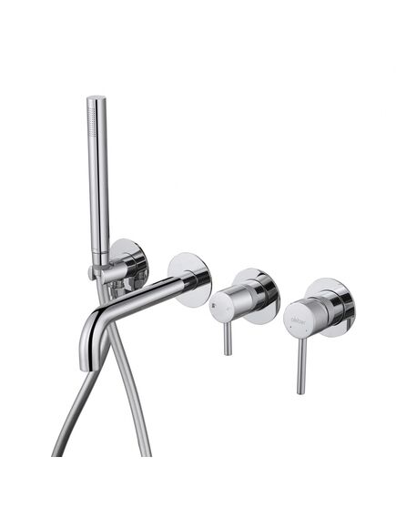 Купить Смеситель ABBER Wasser Kreis AF8130 для ванны скрытого монтажа, хром (af8130) по цене 42000 руб., в Санкт-Петебруге в интернет магазине 100-Систем, а также дургие товары ABBER из раздела Смесители для встраиваемых систем и Комплектующие для встраиваемых систем