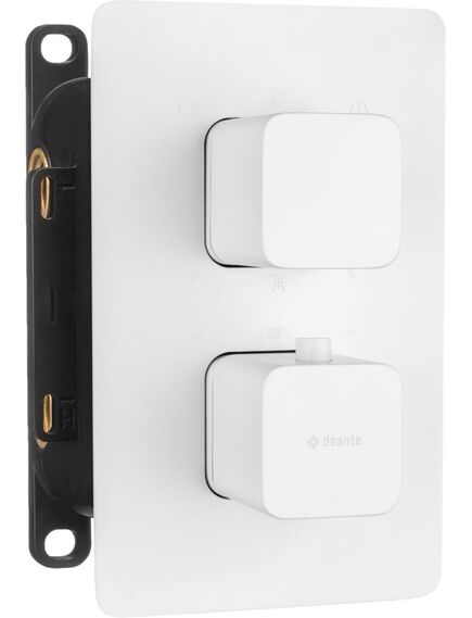 Купить BXY_AECT DEANTE Внешняя часть смесителя SQUOVAL,3 выхода,установка с THERMOSTATIC BOX BXY_X44T (бел) (bxy_aect) по цене 24310 руб., в Санкт-Петебруге в интернет магазине 100-Систем, а также дургие товары DEANTE из раздела Смесители для встраиваемых систем и Комплектующие для встраиваемых систем