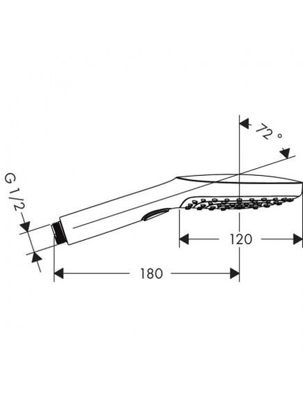Купить Ручной душ Hansgrohe Raindance Select E 26521000 Хром (26521000) по цене 17067.7 руб., в Санкт-Петебруге в интернет магазине 100-Систем, а также дургие товары HANSGROHE из раздела Лейки и Комплектующие для душа