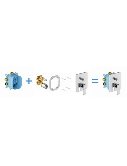 Купить Смеситель настенный с переключателем Ravak FL 065.00 для R-box (x070123) по цене 19470 руб., в Санкт-Петебруге в интернет магазине 100-Систем, а также дургие товары RAVAK из раздела Смесители для встраиваемых систем и Комплектующие для встраиваемых систем