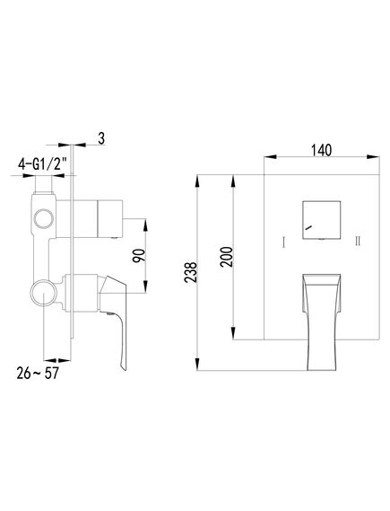 Купить Смеситель Lemark Unit LM4527C для ванны и душа, встраиваемый (lm4527c) по цене 11830 руб., в Санкт-Петебруге в интернет магазине 100-Систем, а также дургие товары LEMARK из раздела Смесители для встраиваемых систем и Комплектующие для встраиваемых систем