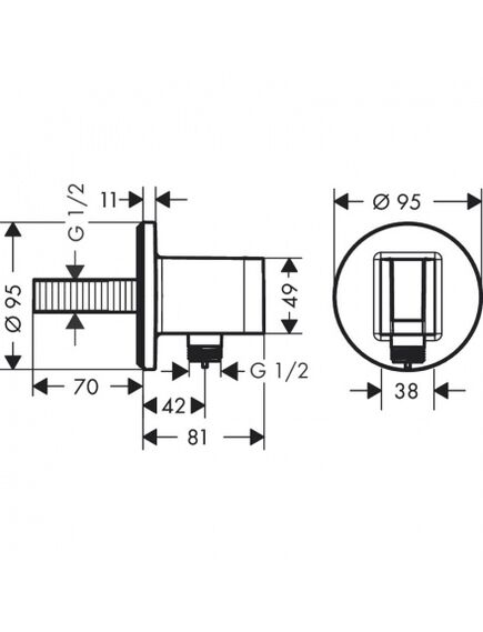 Купить Шланговое подключение для душа Hansgrohe FixFit S 26888000 хром (26888000) по цене 12663.76 руб., в Санкт-Петебруге в интернет магазине 100-Систем, а также дургие товары HANSGROHE из раздела Шланговое подключение и Комплектующие для встраиваемых систем
