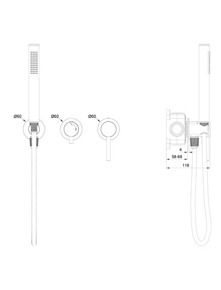 Купить Смеситель для душевой системы встраиваемый WONZON & WOGHAND STICK, Темный графит (WW-838017-BGM) (ww-838017-bgm) по цене 32571 руб., в Санкт-Петебруге в интернет магазине 100-Систем, а также дургие товары WONZON & WOGHAND из раздела Смесители для встраиваемых систем и Комплектующие для встраиваемых систем
