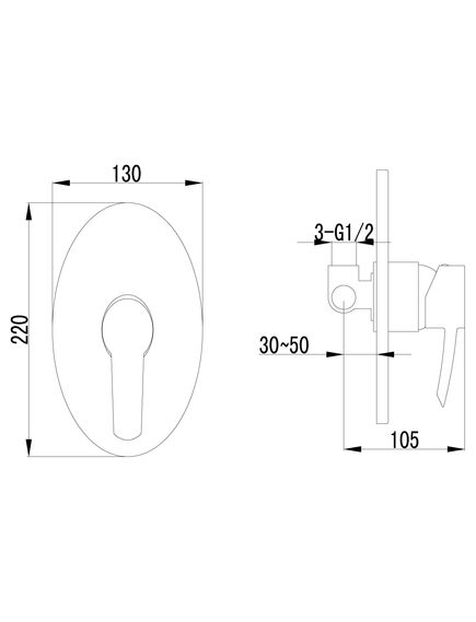 Купить Смеситель Lemark Atlantiss LM3223C для душа, встраиваемый (lm3223c) по цене 6070 руб., в Санкт-Петебруге в интернет магазине 100-Систем, а также дургие товары LEMARK из раздела Смесители для встраиваемых систем и Комплектующие для встраиваемых систем