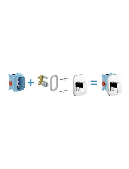 Купить Смеситель встроенный для душа без переключателя для R-box TD F 066.00 (x070137) по цене 13310 руб., в Санкт-Петебруге в интернет магазине 100-Систем, а также дургие товары RAVAK из раздела Смесители для встраиваемых систем и Комплектующие для встраиваемых систем