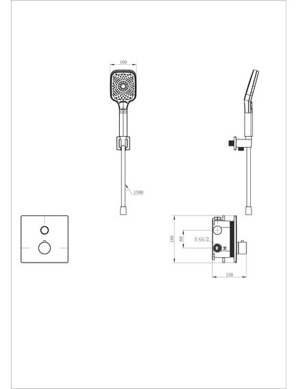 Купить Смеситель для душа с термостатом встраиваемый WONZON & WOGHAND, Темный графит (WW-D1017-B-BGG) (ww-d1017-b-bgg) по цене 41651 руб., в Санкт-Петебруге в интернет магазине 100-Систем, а также дургие товары WONZON & WOGHAND из раздела Смесители для встраиваемых систем и Комплектующие для встраиваемых систем