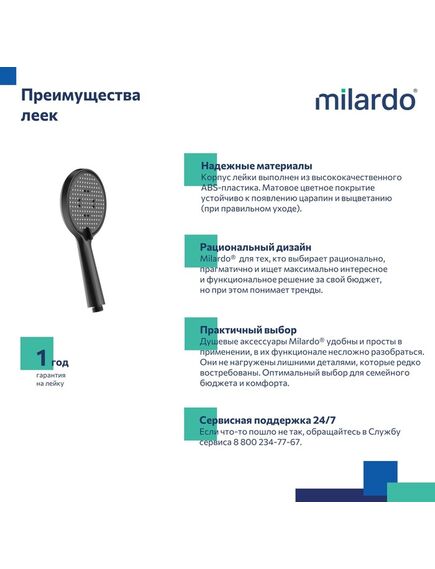 Купить Лейка для душа, черная матовая, 3F, Ideal Spa, Milardo, ILS3FBRM18 (ils3fbrm18) по цене 790 руб., в Санкт-Петебруге в интернет магазине 100-Систем, а также дургие товары MILARDO из раздела Лейки и Комплектующие для душа