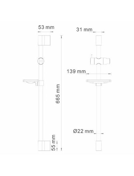 Купить Душевая штанга WasserKRAFT A063 Хром (a063) по цене 4960 руб., в Санкт-Петебруге в интернет магазине 100-Систем, а также дургие товары WasserKRAFT из раздела Штанги и Комплектующие для душа