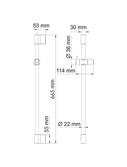 Купить Душевая штанга WasserKRAFT A076 Черная (a076) по цене 5330 руб., в Санкт-Петебруге в интернет магазине 100-Систем, а также дургие товары WasserKRAFT из раздела Штанги и Комплектующие для душа