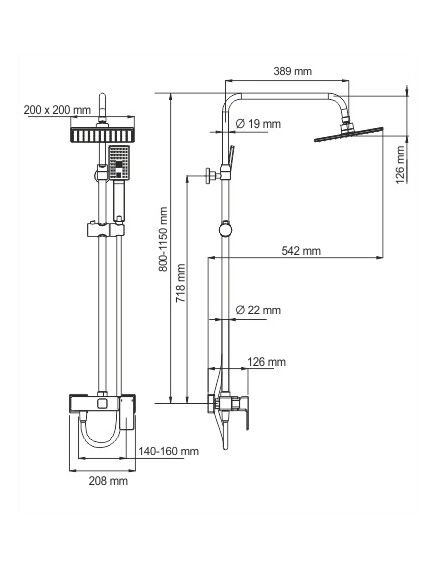 Купить Душевая система WasserKRAFT Elbе A17702 Хром (a17702) по цене 38730 руб., в Санкт-Петебруге в интернет магазине 100-Систем, а также дургие товары WasserKRAFT из раздела Душевые стойки и Душевые стойки, системы, панели, гарнитуры