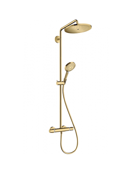 Купить Душевая система Hansgrohe Croma Select S 26890990 с термостатом Полированное золото (26890990) по цене 280581.43 руб., в Санкт-Петебруге в интернет магазине 100-Систем, а также дургие товары HANSGROHE из раздела Душевые стойки и Душевые стойки, системы, панели, гарнитуры