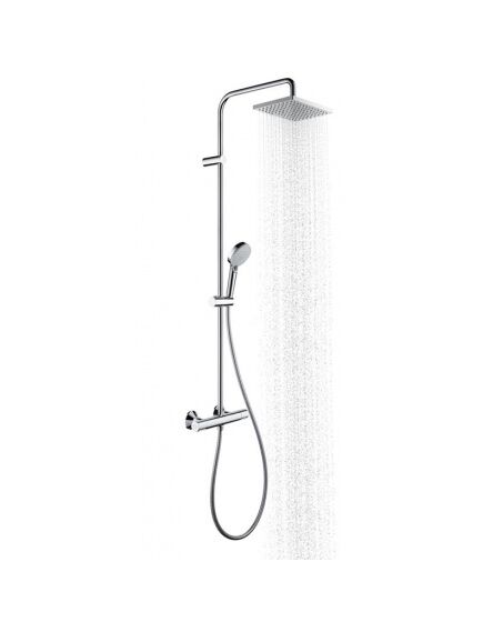 Купить Душевая система Hansgrohe Vernis Shape Showerpipe 26286000 с термостатом Хром (26286000) по цене 67698.56 руб., в Санкт-Петебруге в интернет магазине 100-Систем, а также дургие товары HANSGROHE из раздела Душевые стойки и Душевые стойки, системы, панели, гарнитуры