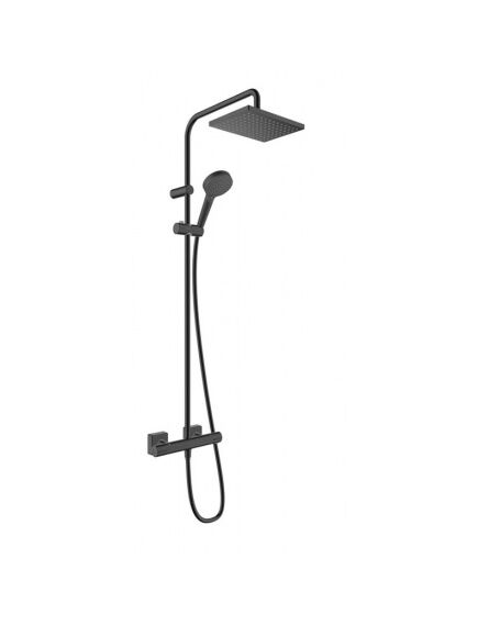 Купить Душевая система Hansgrohe Vernis Shape Showerpipe 26286670 с термостатом Черный матовый (26286670) по цене 126391.78 руб., в Санкт-Петебруге в интернет магазине 100-Систем, а также дургие товары HANSGROHE из раздела Душевые стойки и Душевые стойки, системы, панели, гарнитуры