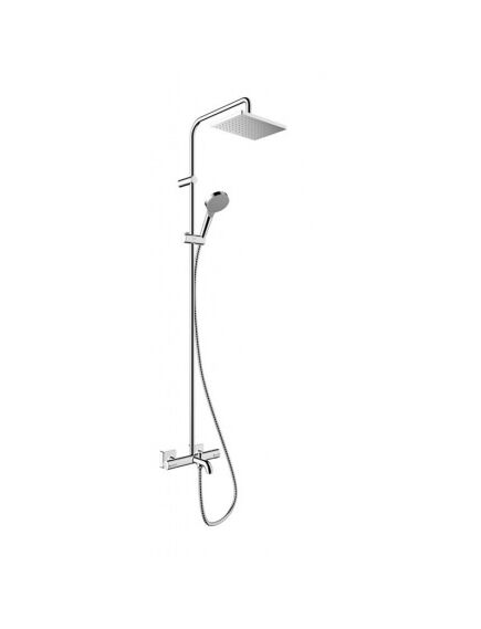 Купить Душевая система Hansgrohe Vernis Shape Showerpipe 26284000 с термостатом Хром (26284000) по цене 105703.85 руб., в Санкт-Петебруге в интернет магазине 100-Систем, а также дургие товары HANSGROHE из раздела Душевые стойки и Душевые стойки, системы, панели, гарнитуры