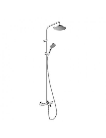 Купить Душевая система Hansgrohe Vernis Blend Showerpipe 26274000 с термостатом Хром (26274000) по цене 105703.85 руб., в Санкт-Петебруге в интернет магазине 100-Систем, а также дургие товары HANSGROHE из раздела Душевые стойки и Душевые стойки, системы, панели, гарнитуры