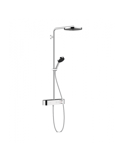Купить Душевая система Hansgrohe Pulsify Showerpipe 24220000 с термостатом, хром (24220000) по цене 173527.95 руб., в Санкт-Петебруге в интернет магазине 100-Систем, а также дургие товары HANSGROHE из раздела Душевые стойки и Душевые стойки, системы, панели, гарнитуры