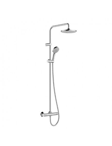 Купить Душевая система Hansgrohe Vernis Blend Showerpipe 26276000 с термостатом Хром (26276000) по цене 67698.56 руб., в Санкт-Петебруге в интернет магазине 100-Систем, а также дургие товары HANSGROHE из раздела Душевые стойки и Душевые стойки, системы, панели, гарнитуры