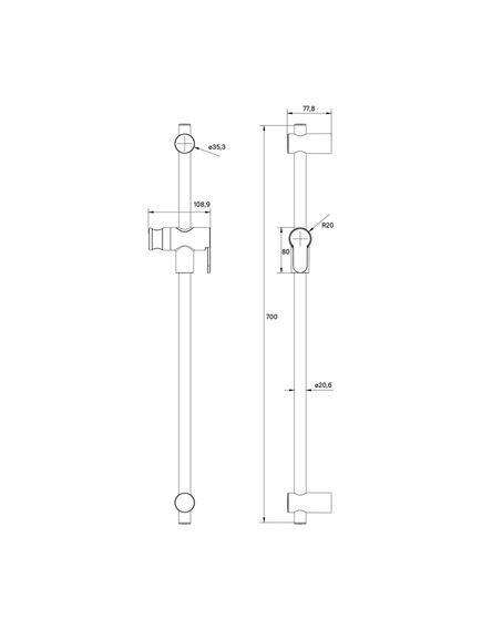 Купить Стойка для душа, хром, Ray, IDDIS, RAY70C0i17 (ray70c0i17) по цене 3790 руб., в Санкт-Петебруге в интернет магазине 100-Систем, а также дургие товары IDDIS из раздела Штанги и Комплектующие для душа