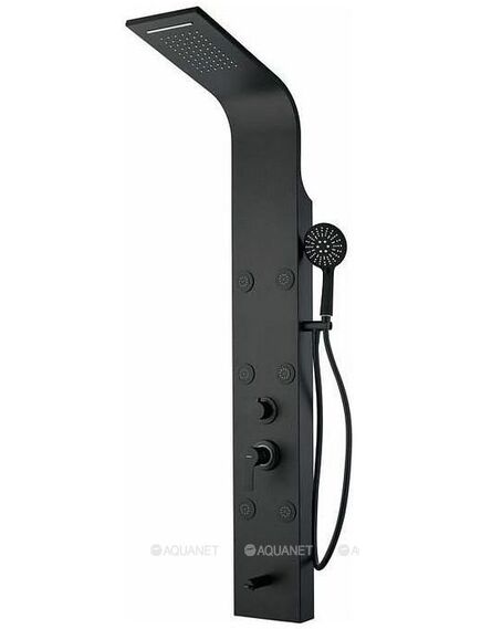 Купить Душевая панель Galaxy Black с гидромассажем и изливом (00237440) по цене 29080 руб., в Санкт-Петебруге в интернет магазине 100-Систем, а также дургие товары AQUANET из раздела Душевые панели и Душевые стойки, системы, панели, гарнитуры