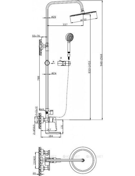 Купить Душевая стойка BelBagno ANCONA ANCONA-VSCM-CRM (ancona-vscm-crm) по цене 22700 руб., в Санкт-Петебруге в интернет магазине 100-Систем, а также дургие товары BelBagno из раздела Душевые стойки и Душевые стойки, системы, панели, гарнитуры