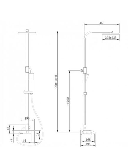 Купить Душевая стойка ABBER Wasserfall AF8616 с изливом, хром (af8616) по цене 31000 руб., в Санкт-Петебруге в интернет магазине 100-Систем, а также дургие товары ABBER из раздела Душевые стойки и Душевые стойки, системы, панели, гарнитуры