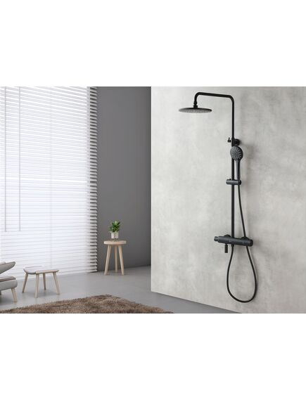 Купить Смеситель Lemark Bronx LM3772BL для душа термостатический (lm3772bl) по цене 57850 руб., в Санкт-Петебруге в интернет магазине 100-Систем, а также дургие товары LEMARK из раздела Душевые стойки и Душевые стойки, системы, панели, гарнитуры