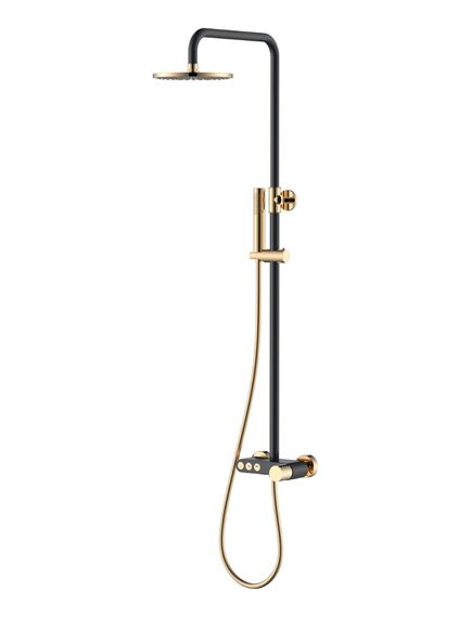 Купить Стойка для душа STICK BLACK DIAMOND GOLD (128-bg) по цене 54578 руб., в Санкт-Петебруге в интернет магазине 100-Систем, а также дургие товары BOHEME из раздела Душевые стойки и Душевые стойки, системы, панели, гарнитуры