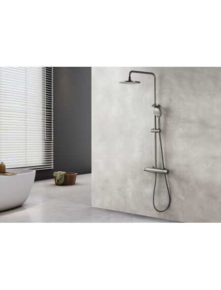 Купить Смеситель Lemark Bronx LM3770GM для душа термостатический (lm3770gm) по цене 69740 руб., в Санкт-Петебруге в интернет магазине 100-Систем, а также дургие товары LEMARK из раздела Душевые стойки и Душевые стойки, системы, панели, гарнитуры