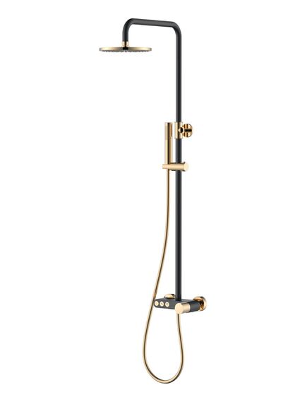 Купить Стойка для душа STICK BLACK TOUCH GOLD (128-bg.2) по цене 54578 руб., в Санкт-Петебруге в интернет магазине 100-Систем, а также дургие товары BOHEME из раздела Душевые стойки и Душевые стойки, системы, панели, гарнитуры
