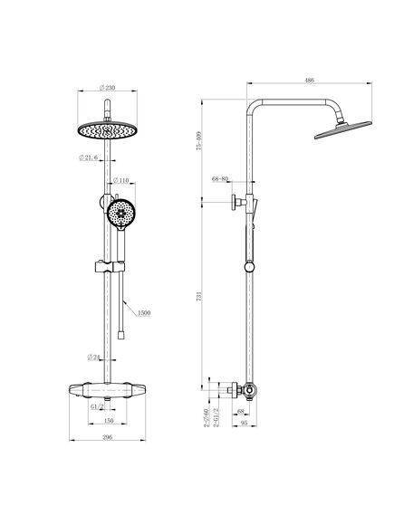 Купить Душевая система с термостатом WONZON & WOGHAND CAPSULE, Хром (WW-B3031-A-CR) (ww-b3031-a-cr) по цене 34398 руб., в Санкт-Петебруге в интернет магазине 100-Систем, а также дургие товары WONZON & WOGHAND из раздела Душевые стойки и Душевые стойки, системы, панели, гарнитуры
