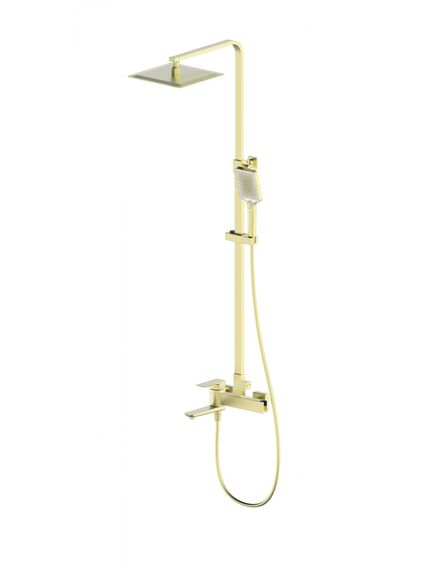 Купить Душевая система WONZON & WOGHAND EDGE, Брашированное золото (WW-88739003-BG) (ww-88739003-bg) по цене 70783 руб., в Санкт-Петебруге в интернет магазине 100-Систем, а также дургие товары WONZON & WOGHAND из раздела Душевые стойки и Душевые стойки, системы, панели, гарнитуры