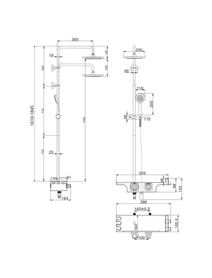 Купить Смеситель Lemark Tropic LM7008С для ванны и душа, термостатический (lm7008c) по цене 29950 руб., в Санкт-Петебруге в интернет магазине 100-Систем, а также дургие товары LEMARK из раздела Душевые стойки и Душевые стойки, системы, панели, гарнитуры