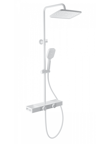 Купить Душевая система с термостатом WONZON & WOGHAND Shelf, Белый матовый (WW-B3552-MW) (ww-b3552-mw) по цене 37496.9 руб., в Санкт-Петебруге в интернет магазине 100-Систем, а также дургие товары WONZON & WOGHAND из раздела Душевые стойки и Душевые стойки, системы, панели, гарнитуры