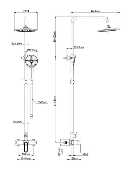 Купить Душевая система WONZON & WOGHAND, Белый матовый (WW-B2166-A-MW) (ww-b2166-a-mw) по цене 24864 руб., в Санкт-Петебруге в интернет магазине 100-Систем, а также дургие товары WONZON & WOGHAND из раздела Душевые стойки и Душевые стойки, системы, панели, гарнитуры