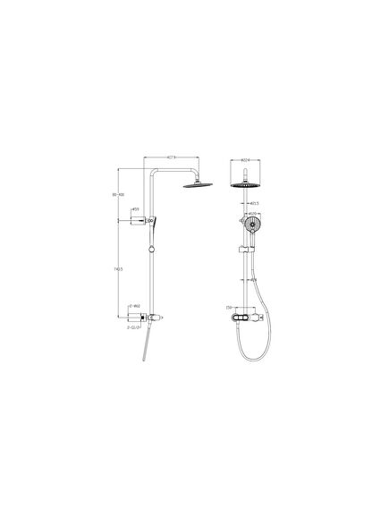 Купить Душевая система WONZON & WOGHAND MUSE Corno, Белый матовый (WW-A30653-MW) (ww-a30653-mw) по цене 24466.4 руб., в Санкт-Петебруге в интернет магазине 100-Систем, а также дургие товары WONZON & WOGHAND из раздела Душевые стойки и Душевые стойки, системы, панели, гарнитуры