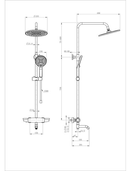 Купить Душевая система с термостатом WONZON & WOGHAND CAPSULE, Хром (WW-B3031-A2-CR) (ww-b3031-a2-cr) по цене 36464 руб., в Санкт-Петебруге в интернет магазине 100-Систем, а также дургие товары WONZON & WOGHAND из раздела Душевые стойки и Душевые стойки, системы, панели, гарнитуры
