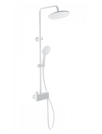 Купить Душевая система с термостатом WONZON & WOGHAND MUSE Corno, Белый матовый (WW-B3110-MW) (ww-b3110-mw) по цене 39760.7 руб., в Санкт-Петебруге в интернет магазине 100-Систем, а также дургие товары WONZON & WOGHAND из раздела Душевые стойки и Душевые стойки, системы, панели, гарнитуры