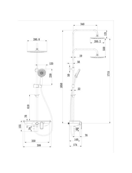 Купить Смеситель Lemark Tropic LM7012C для ванны и душа (lm7012c) по цене 36020 руб., в Санкт-Петебруге в интернет магазине 100-Систем, а также дургие товары LEMARK из раздела Душевые стойки и Душевые стойки, системы, панели, гарнитуры