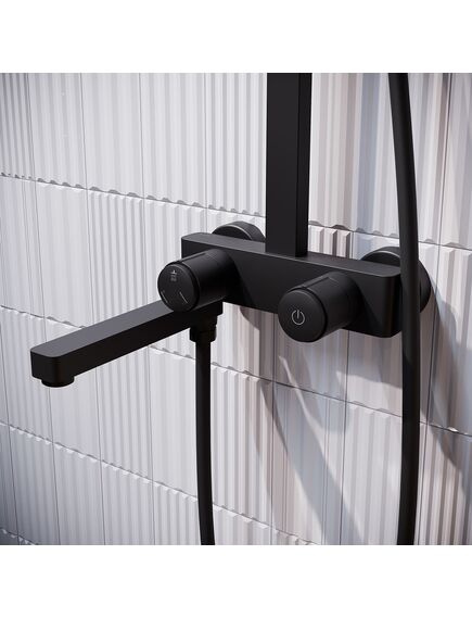 Купить Смеситель с верхним душем с управлением Push Control, черный матовый, Slide, IDDIS, SLIBLBTi06 (sliblbti06) по цене 69990 руб., в Санкт-Петебруге в интернет магазине 100-Систем, а также дургие товары IDDIS из раздела Душевые стойки и Душевые стойки, системы, панели, гарнитуры