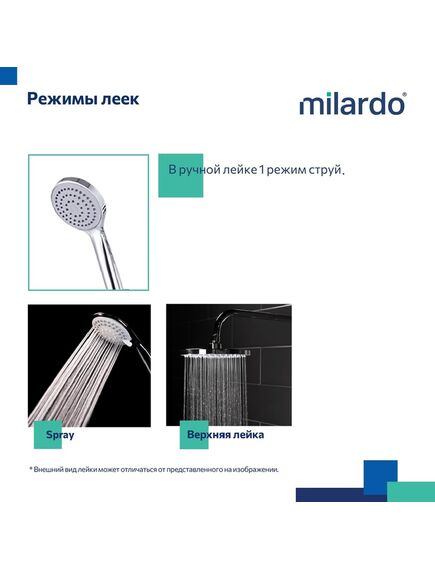 Купить Душевая система с тропическим душем, Stripe, Milardo, STRSB1FM06 (strsb1fm06) по цене 11990 руб., в Санкт-Петебруге в интернет магазине 100-Систем, а также дургие товары MILARDO из раздела Душевые стойки и Душевые стойки, системы, панели, гарнитуры